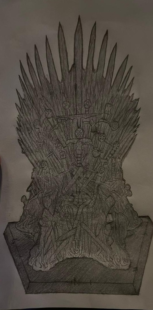 Trono de Ferro (Game of Thrones) desenhado a grafite